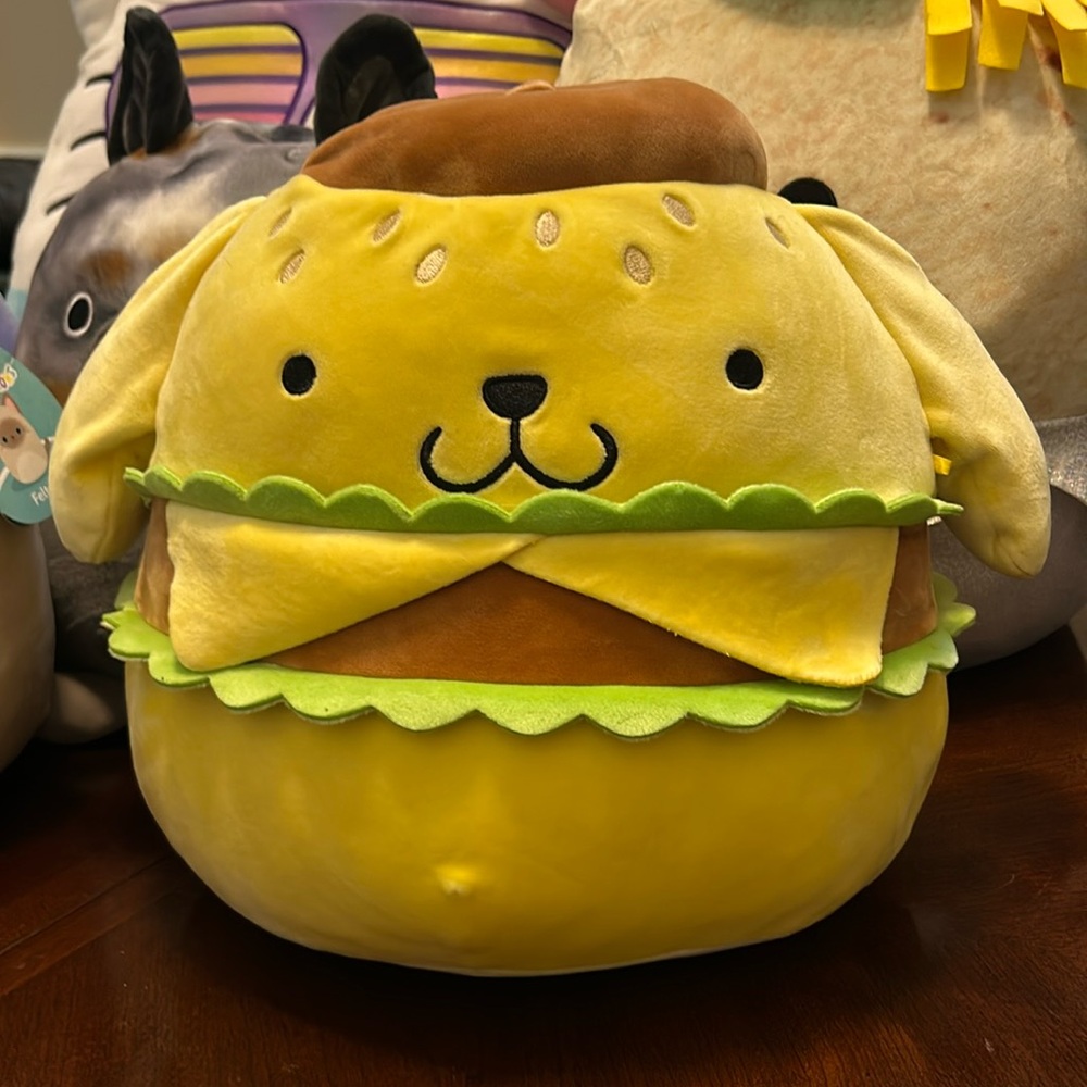 Pompompurin Hamburger Squishmallows